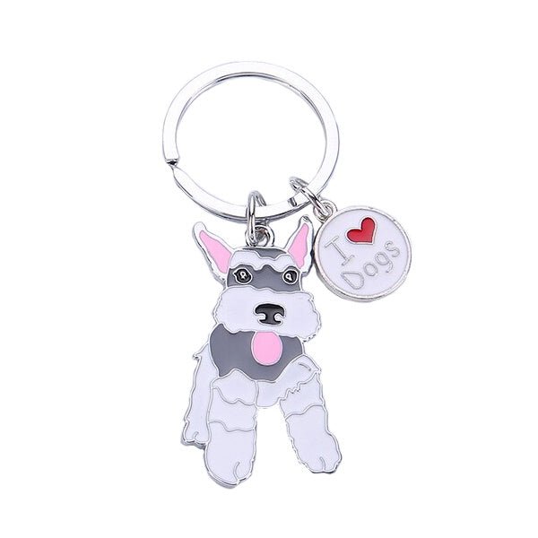Schnauzer Standing Key Ring - Key Rings from Sale at DoggyTopia