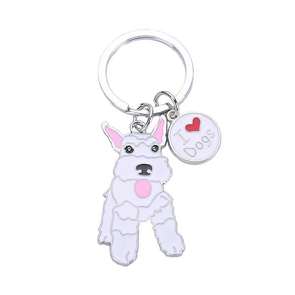 Schnauzer Standing Key Ring - Key Rings from Sale at DoggyTopia