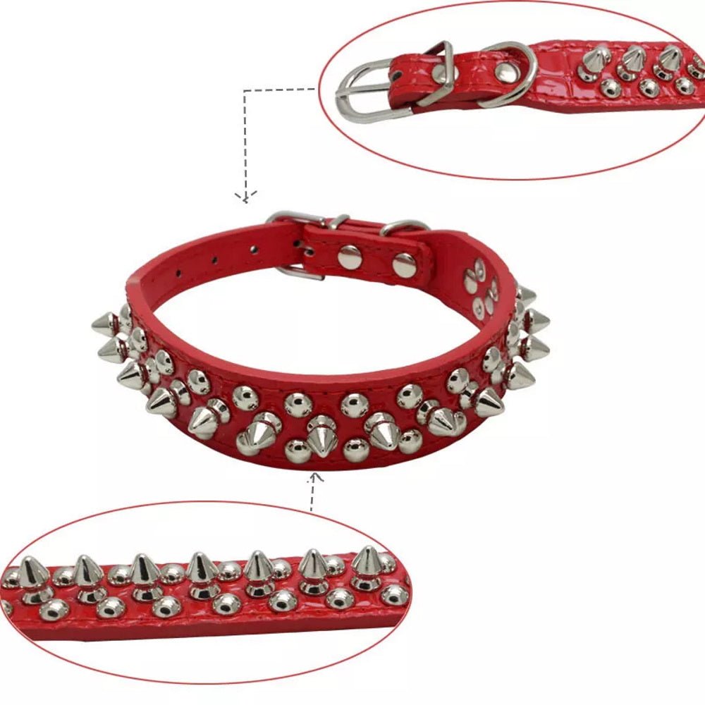Spike Studded Dog Collar - Collars - Spiked from . at DoggyTopia