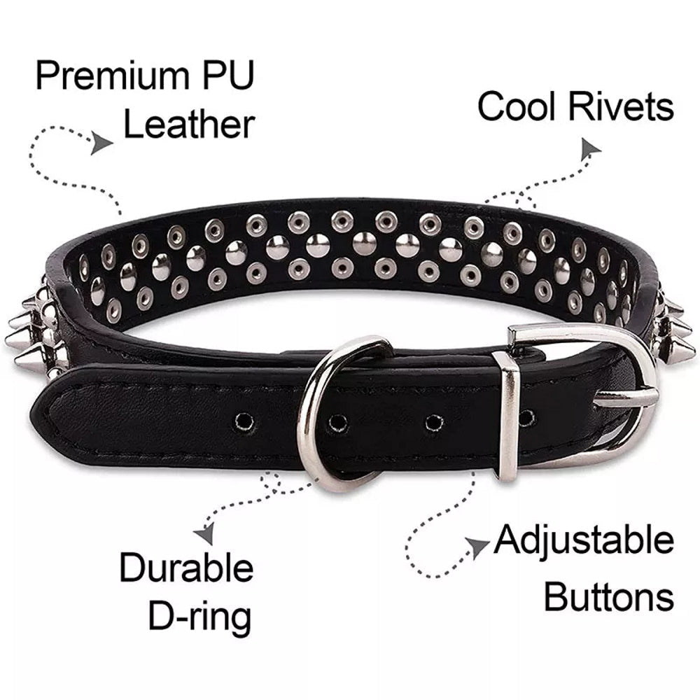 Spike Studded Dog Collar - Collars - Spiked from . at DoggyTopia