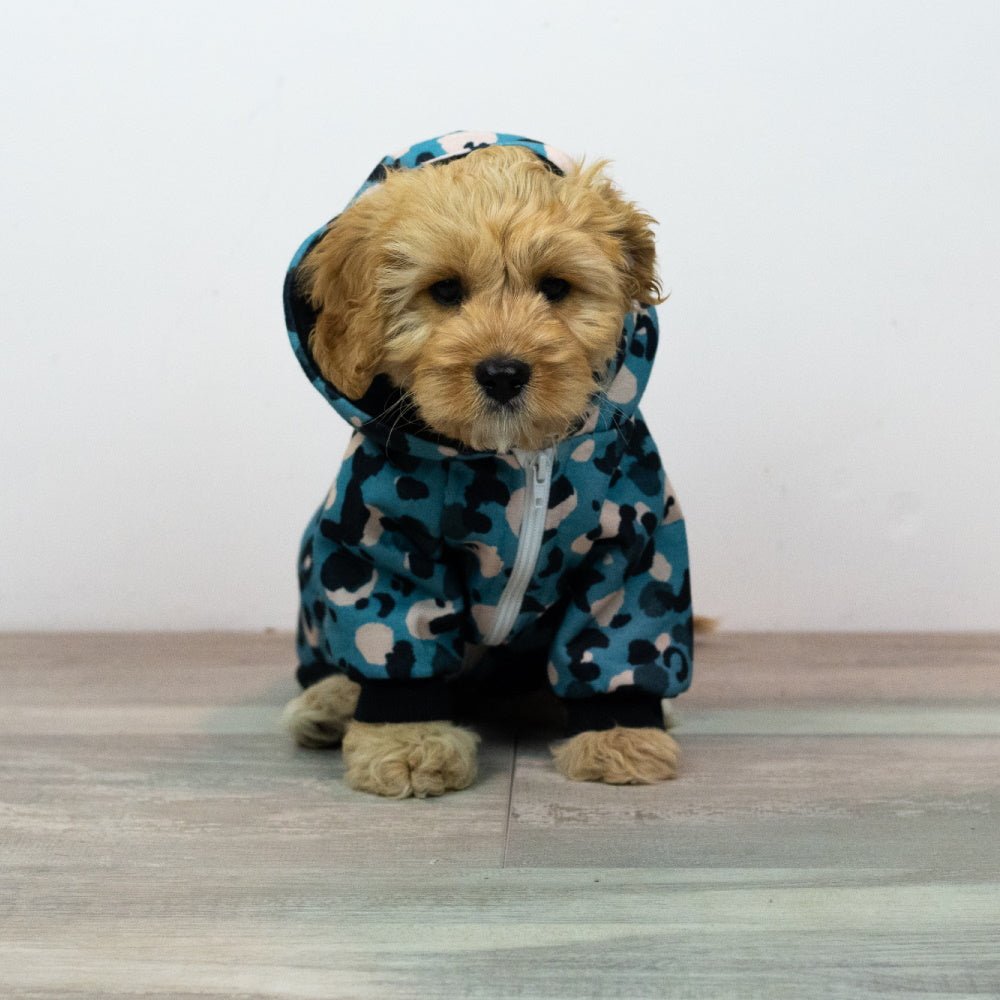 Spot On Leopard Zip Hoodie - Hoodies from Sale at DoggyTopia