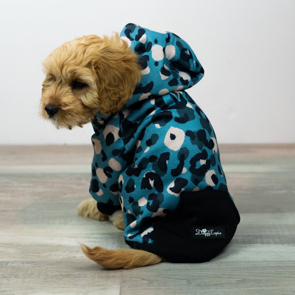 Spot On Leopard Zip Hoodie - Hoodies from Sale at DoggyTopia