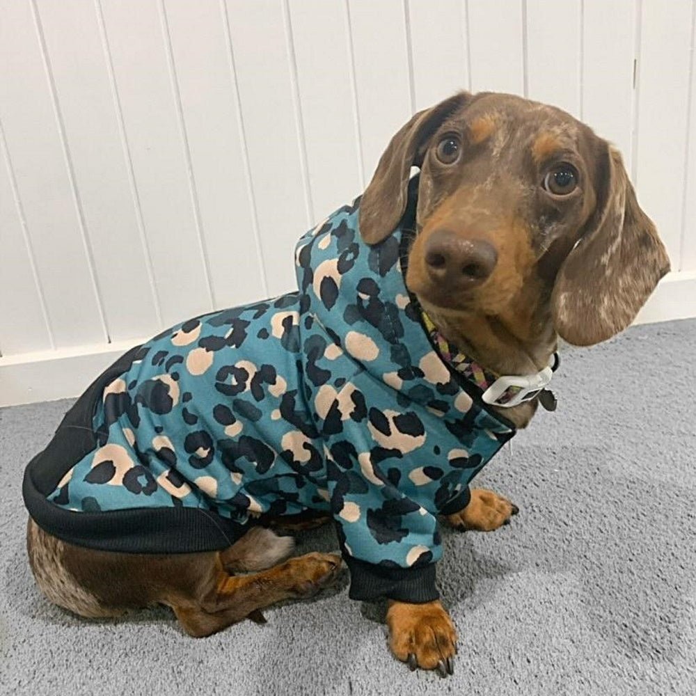 Spot On Leopard Zip Hoodie - Hoodies from Sale at DoggyTopia
