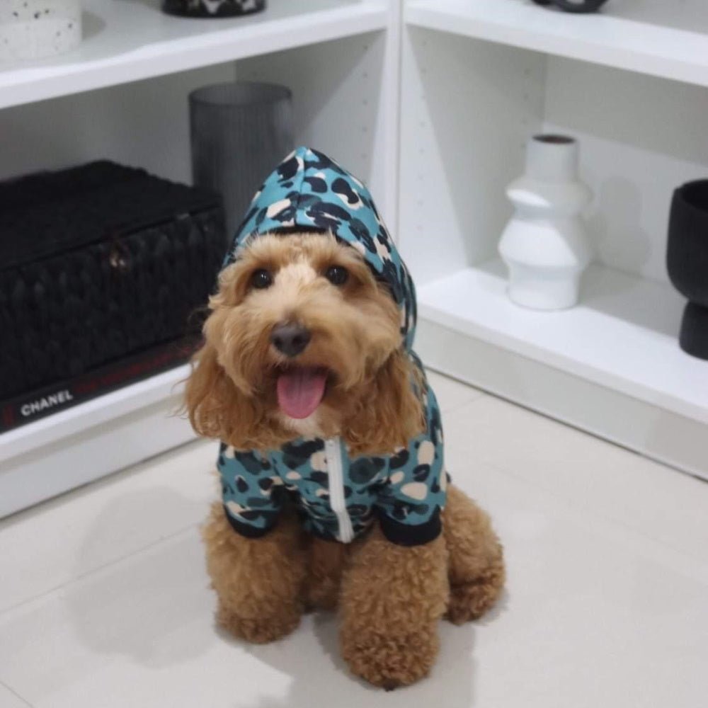 Spot On Leopard Zip Hoodie - Hoodies from Sale at DoggyTopia