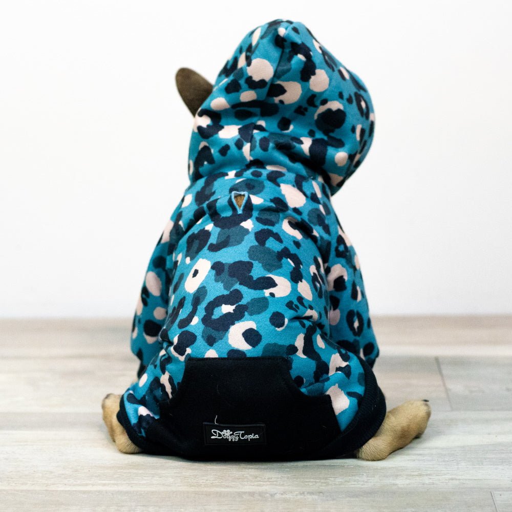 Spot On Leopard Zip Hoodie - Hoodies from Sale at DoggyTopia