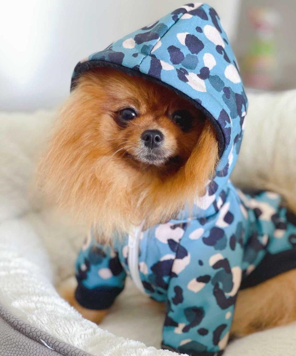 Spot On Leopard Zip Hoodie - Hoodies from Sale at DoggyTopia
