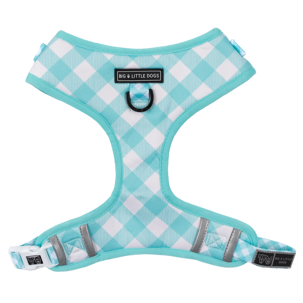 Big & Little Dogs Adjustable Harness - Peppermint Gingham