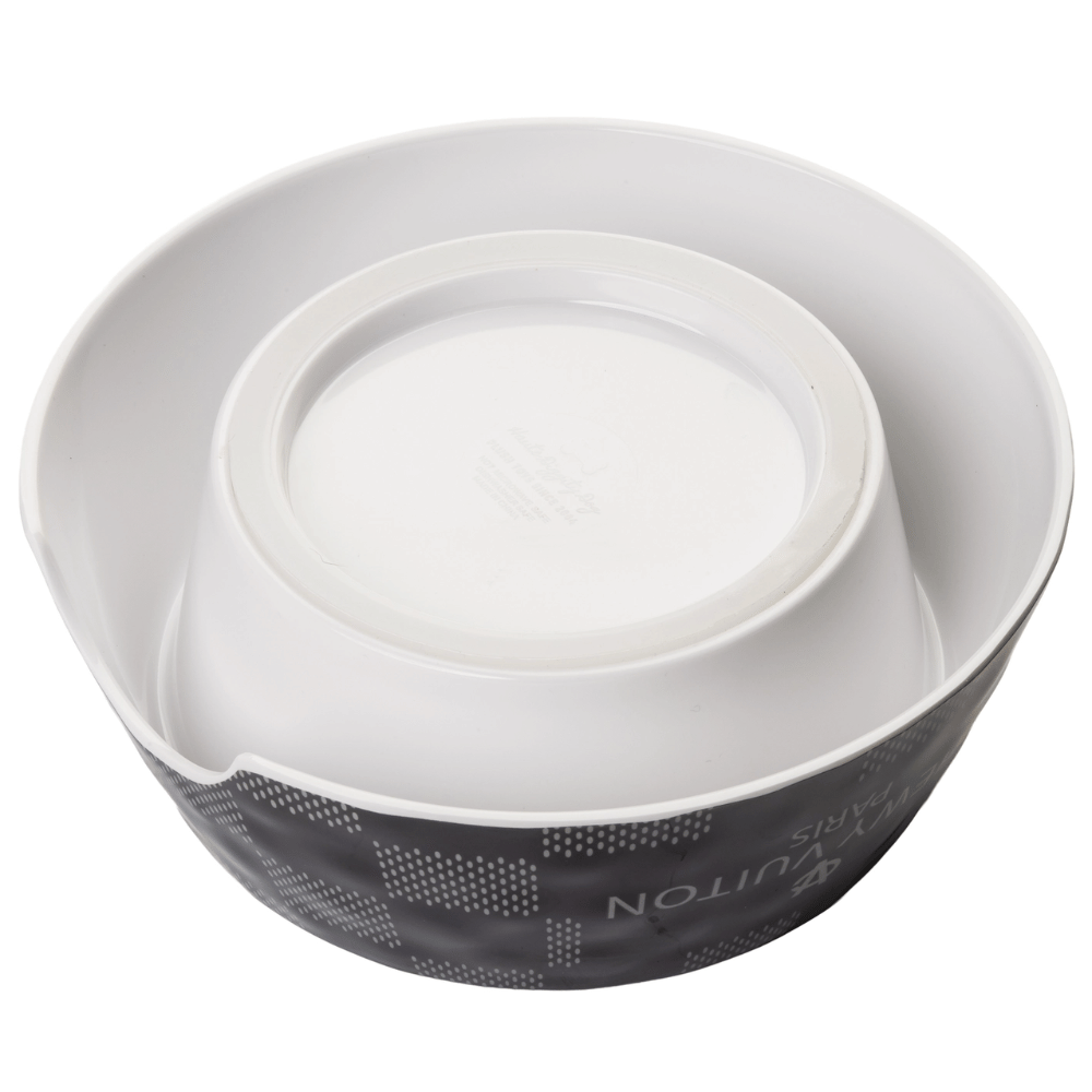 Black Checker Chewy Vuiton Bowl
