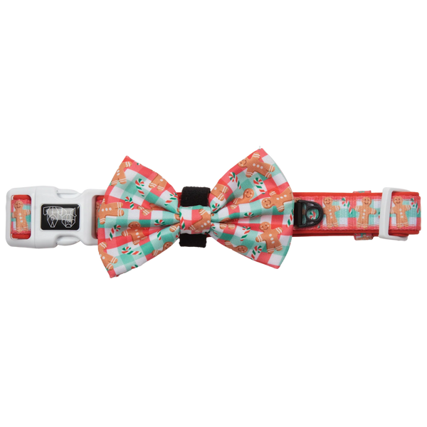 Big & Little Dogs Christmas Gingerbread Collar & Bow Tie