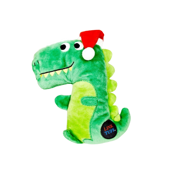 Christmas Dinosaur Plush Dog Toy