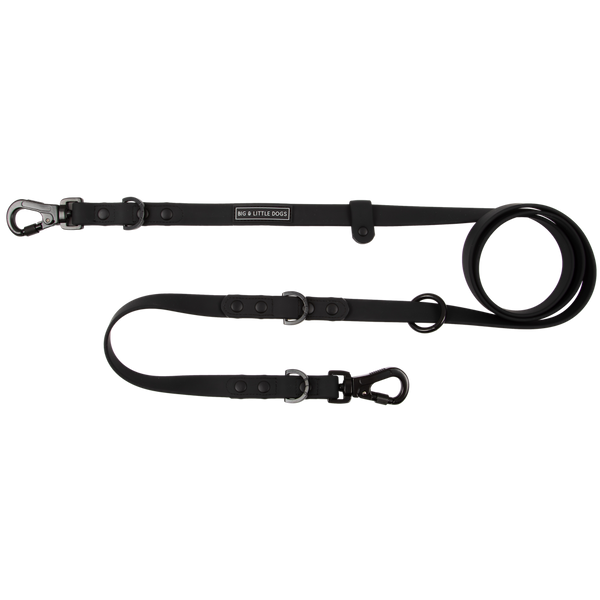 Big & Little Dogs Waterproof 6-in-1 Multi-Function Leash - Black