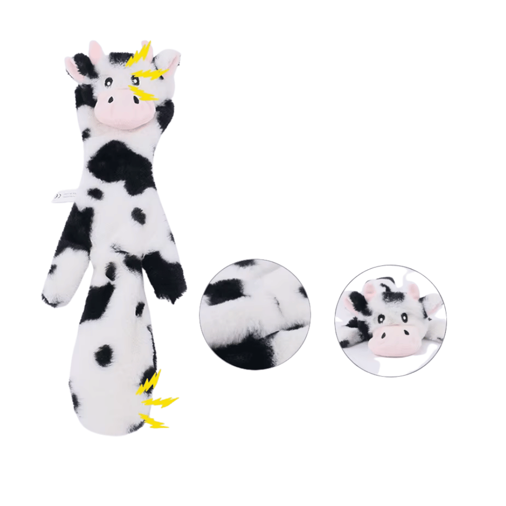 Floppy Cow Plush Dog Toy