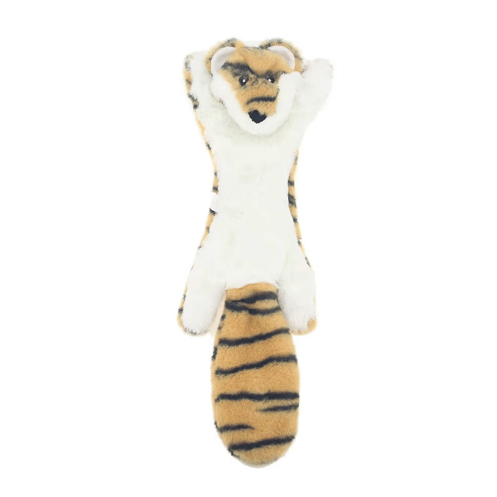 Floppy Tiger Plush Dog Toy
