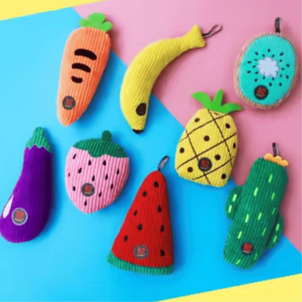 Watermelon Slice Plush Dog Toy