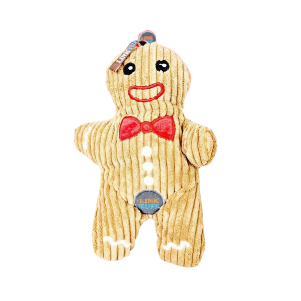 Gingerbread Man Plush Dog Toy