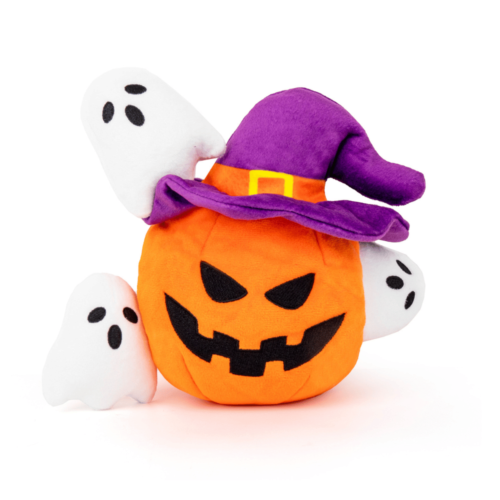 Witchy Pumpkin & Ghosts Burrow Dog Toy