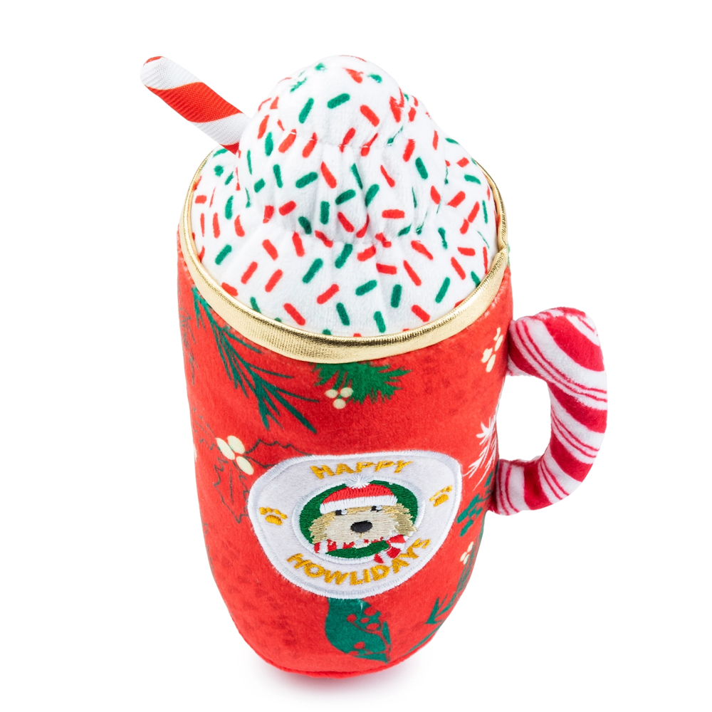 Howliday Cheer Mug Christmas Plush Dog Toy