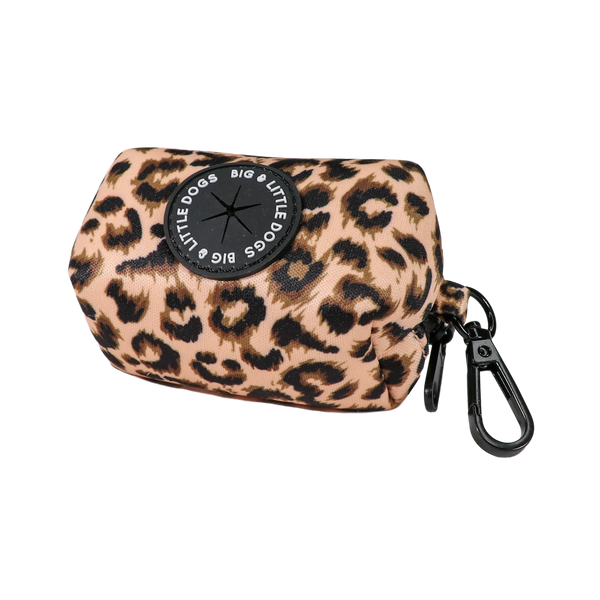 Big & Little Dogs Poop Bag Holder: Luxurious Leopard