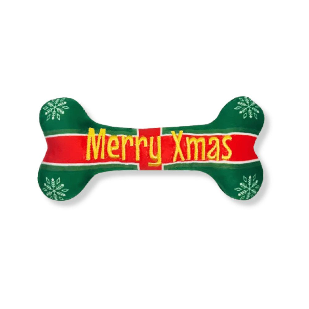 Merry Christmas Gift Plush Bone Dog Toy