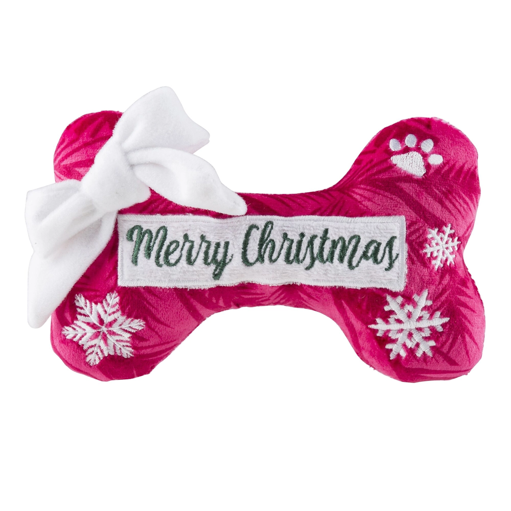 Puppermint Bone Merry Christmas Plush Dog Toy