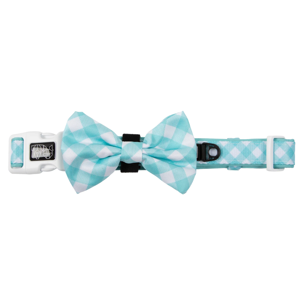 Big & Little Dogs Collar & Bow Tie - Peppermint Gingham