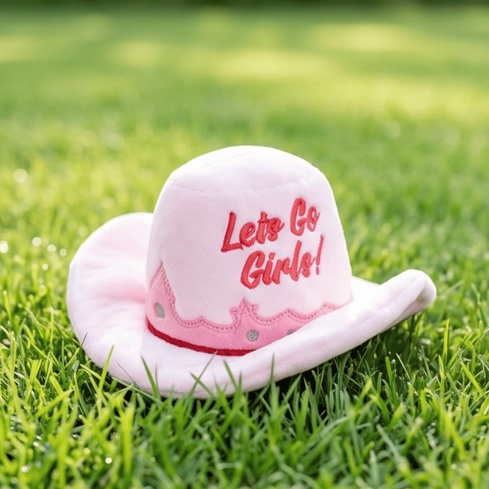 Pink Cowgirl Hat Dog Toy
