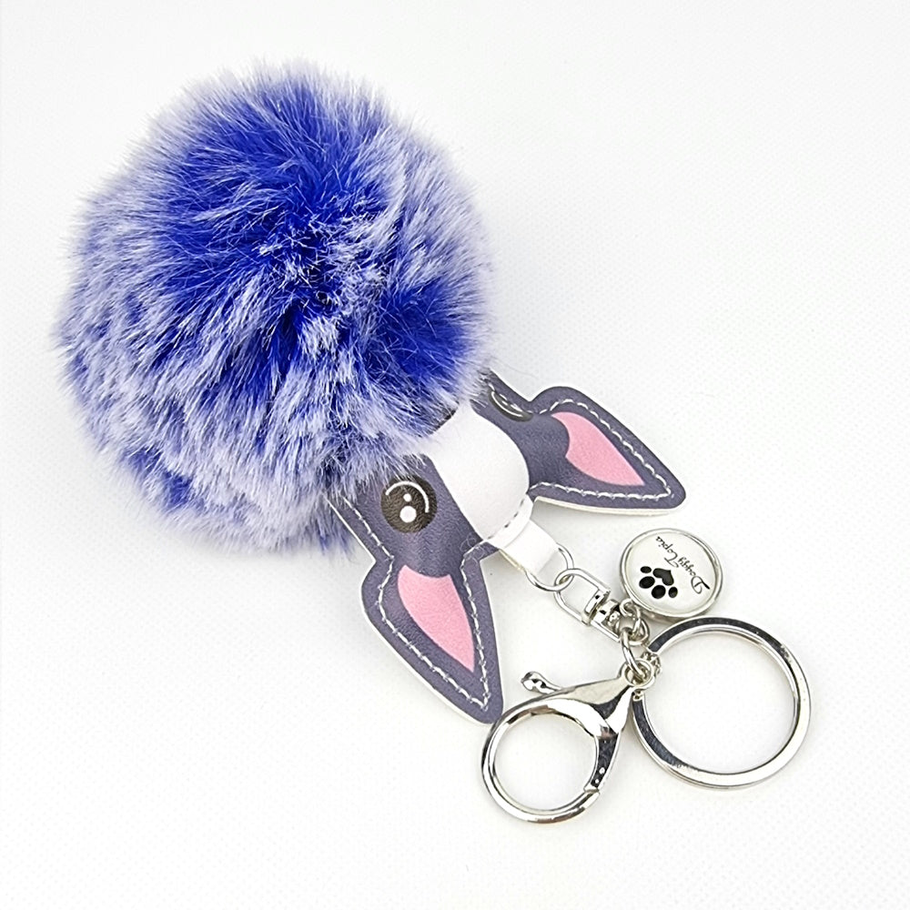 French Bulldog Pom Pom Key Ring