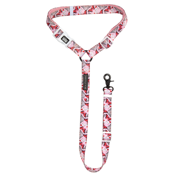 Big & Little Dog Premium Car Headrest Restraint: Pretty Lil Butterfly
