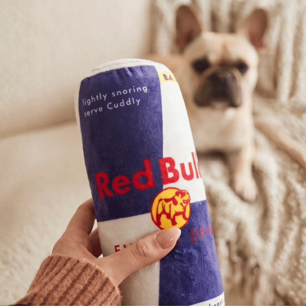 Red Bull Dog Energy Drink Dog Toy