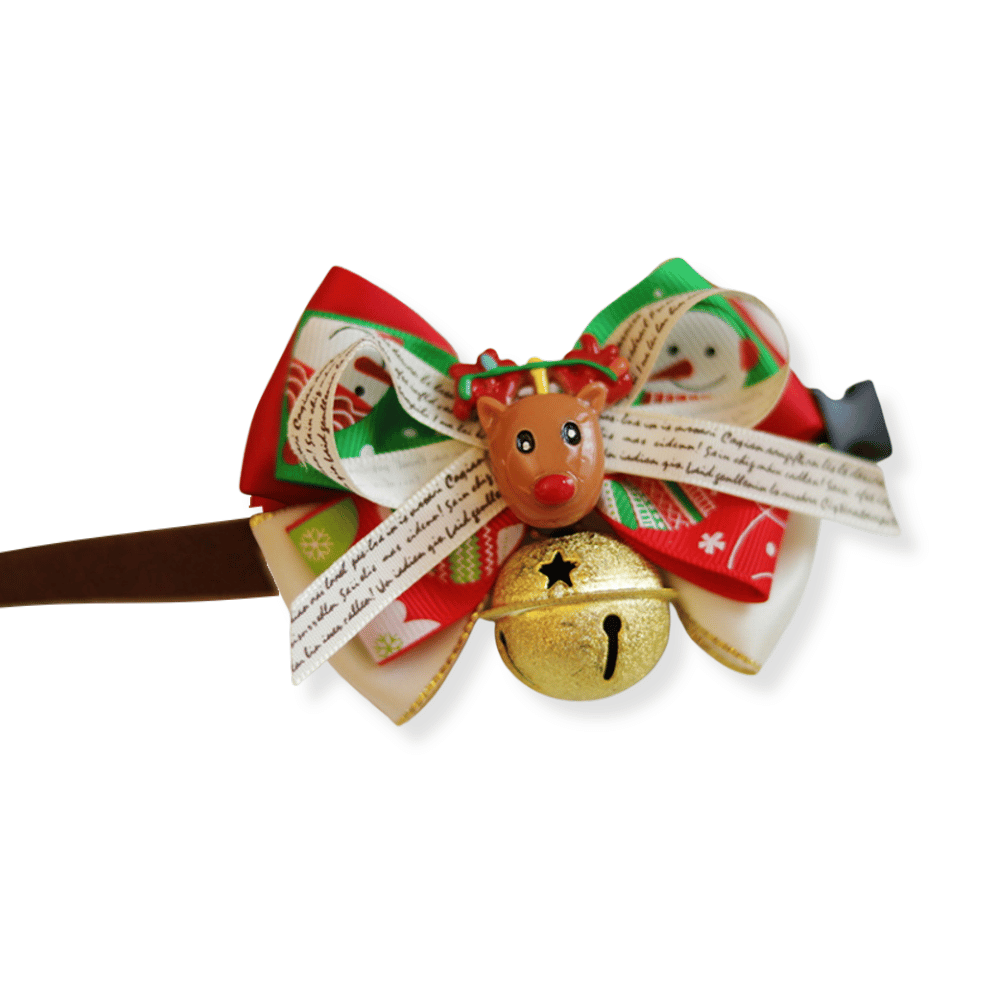 Reindeer Bow Knot Christmas Collar