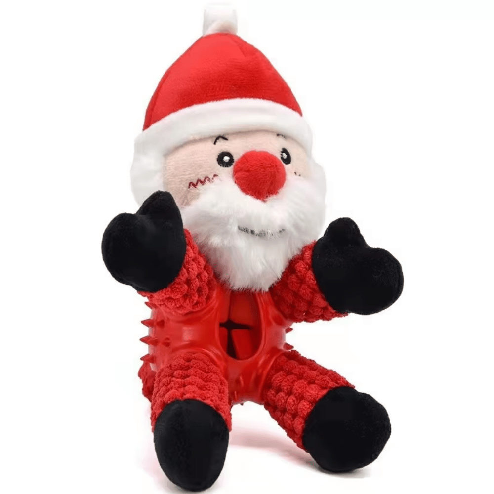 Santa Enrichment Plush Dog Toy
