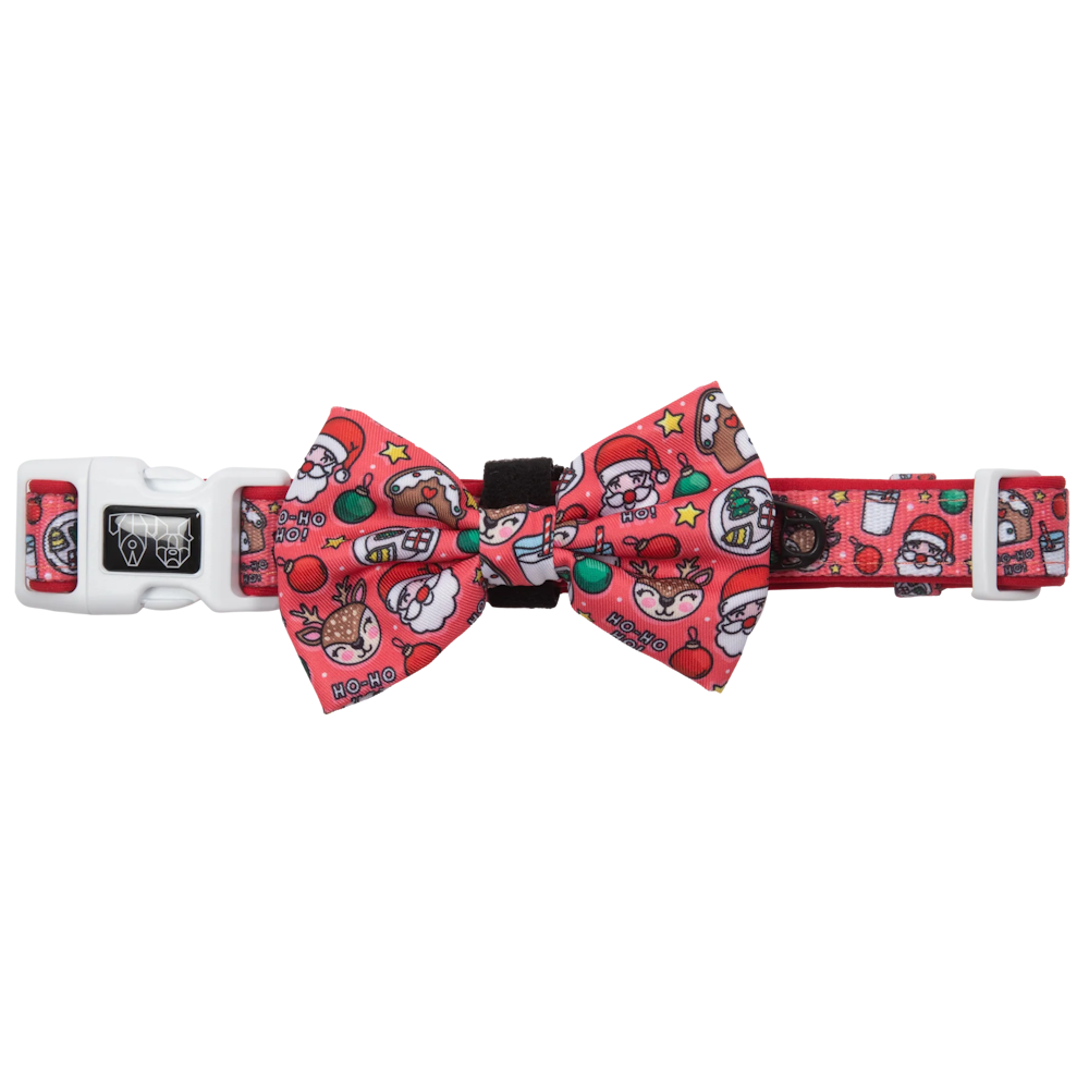 Big & Little Dogs Santa's Cookies Collar & Bow Tie