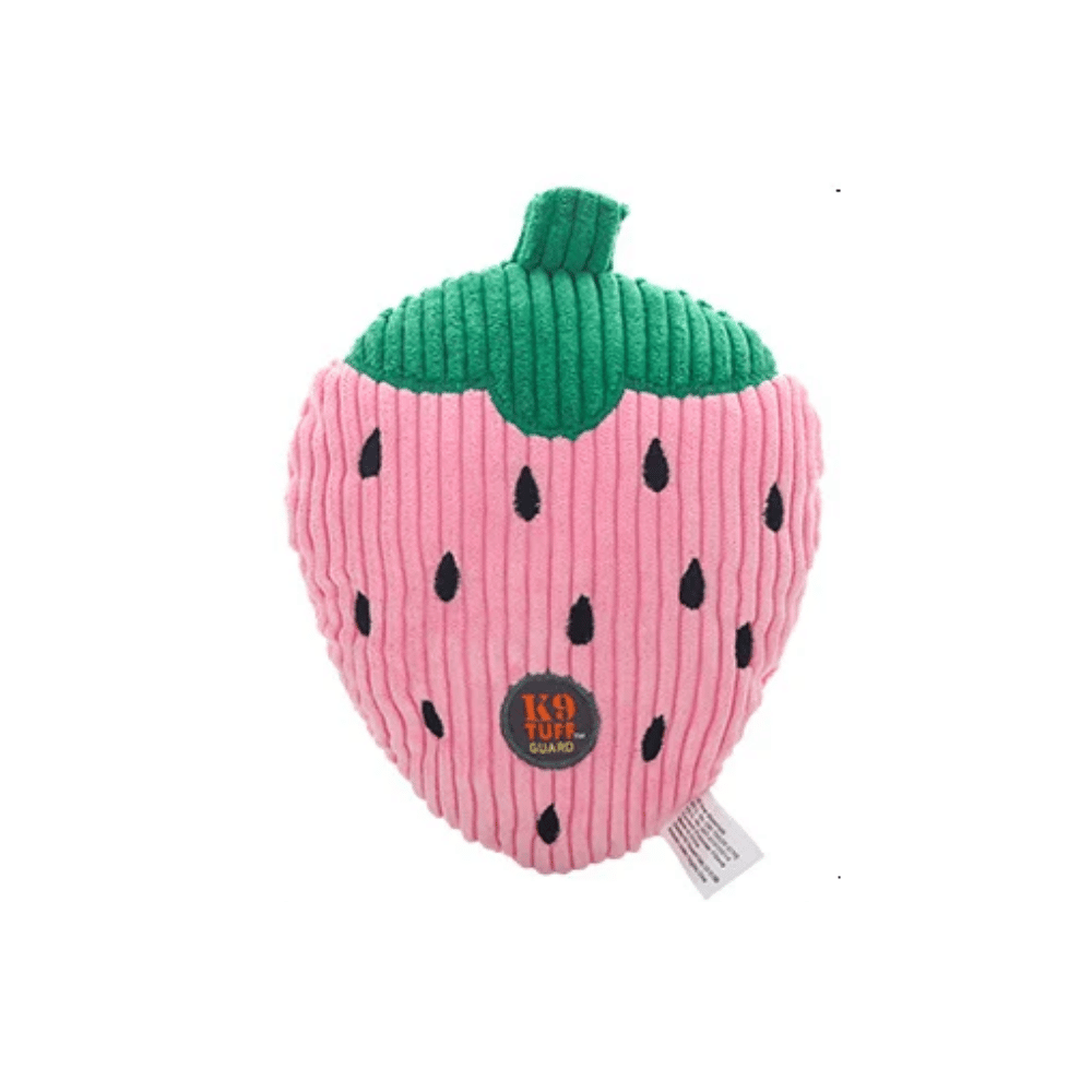 Strawberry Plush Squeaker Dog Toy