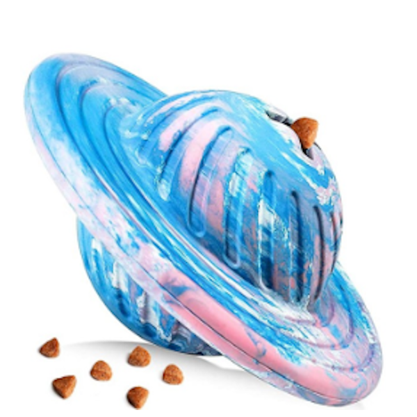 UFO Treat Dispenser Dog Toy - Galactic Swirl