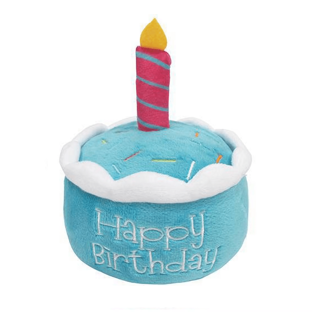 Birthday Cake Dog Toy - Blue - Designer Toys from . at DoggyTopia