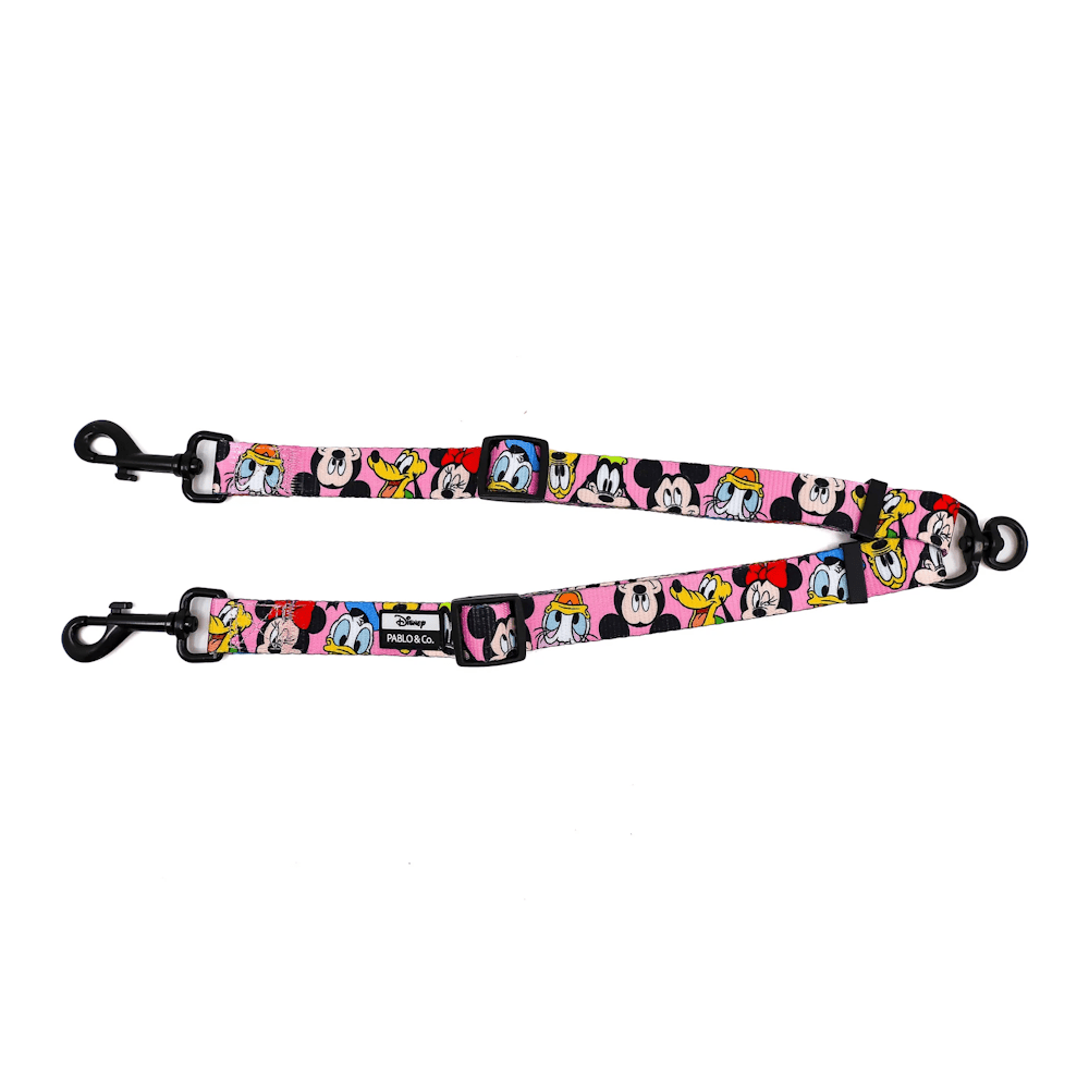 Pablo & Co Mickey & Friends: Leash Splitter - Pink - Leash Splitters from Sale at DoggyTopia