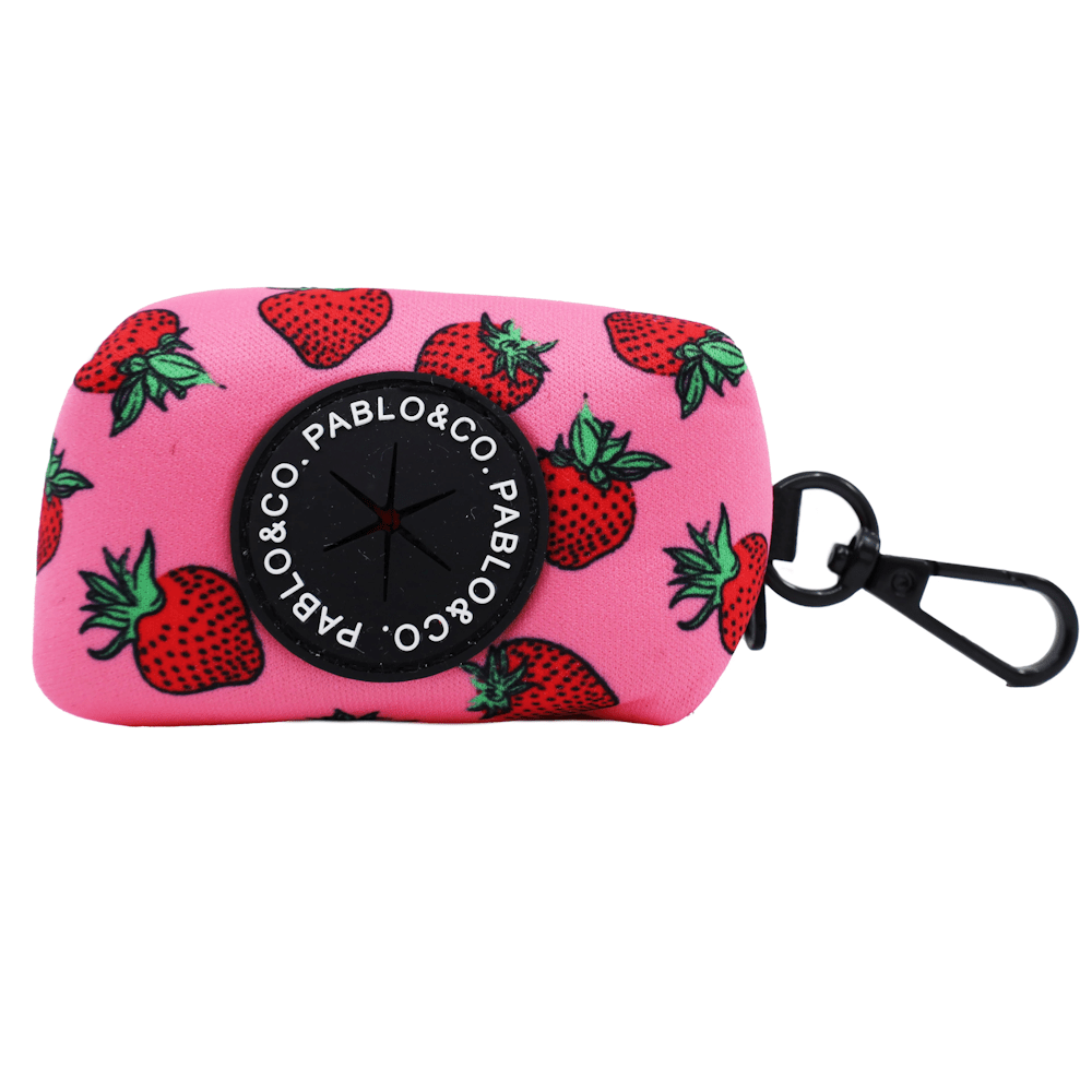 Pablo & Co Strawberries Poop Bag Holder - Poop Bag Holders from Pablo & Co at DoggyTopia
