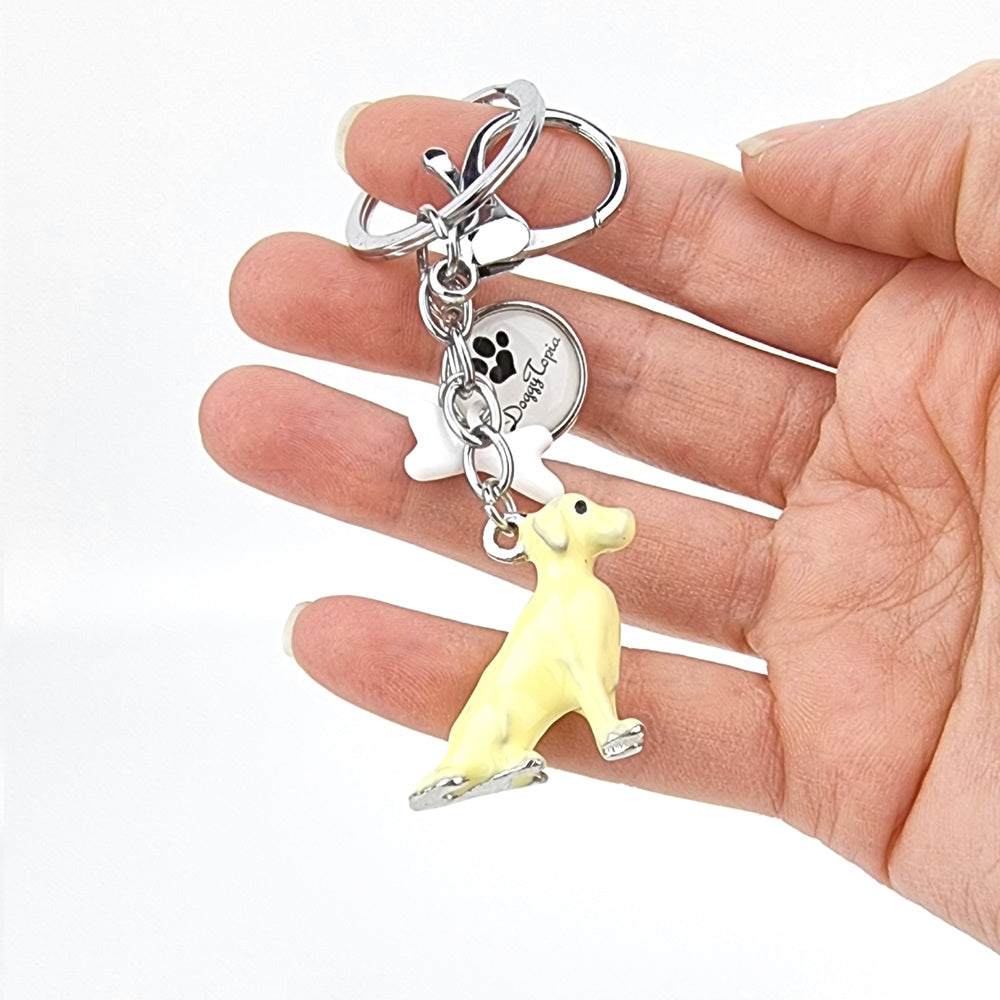 3D Golden Retriever Key Ring