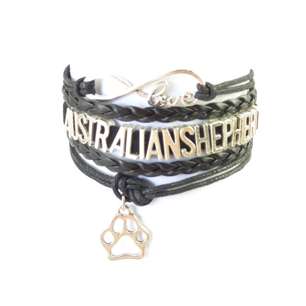 Infinity Love Australian Shepherd Jewellery BraceletDoggyTopia