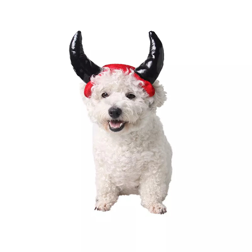 Devil Horns Dog Halloween Costume HeadpieceDoggyTopia
