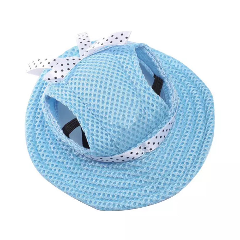 Full Brim Dog Sun Hat Blue