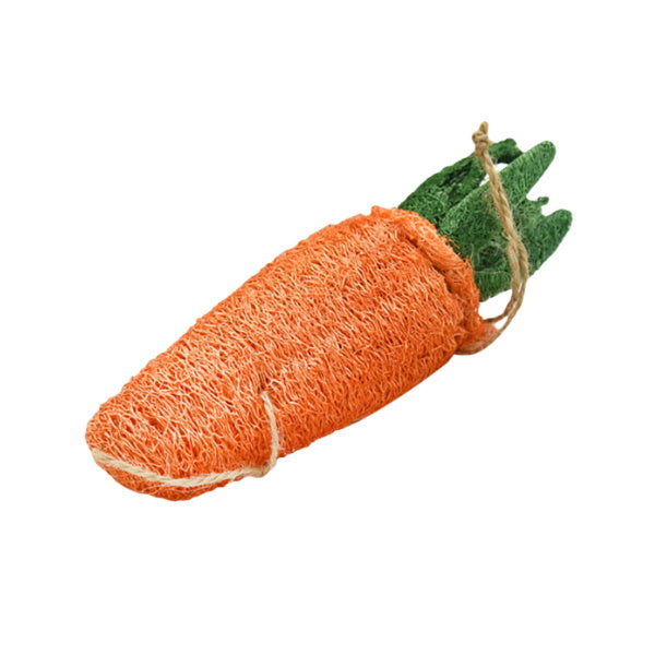 Loofah Carrot Dog ToyDoggyTopia