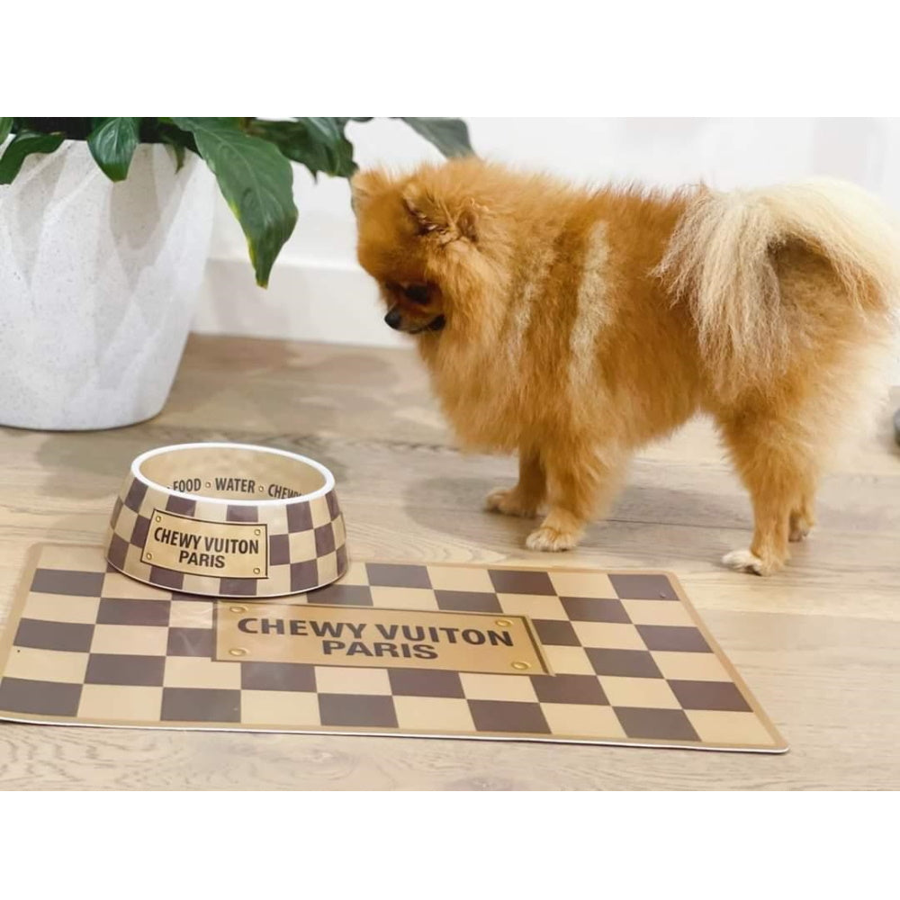 Checker Chewy Vuiton Bowl