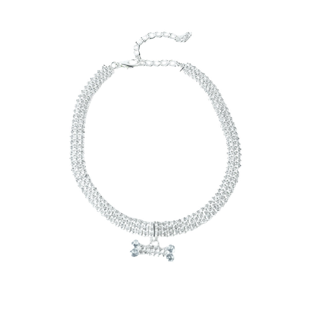 Diamante Bone Dog Necklace DoggyTopia DoggyTopia