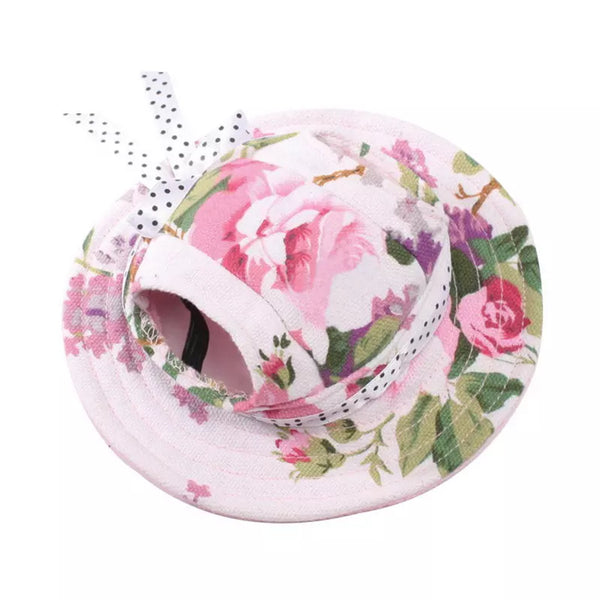 Full Brim Dog Sun Hat Floral