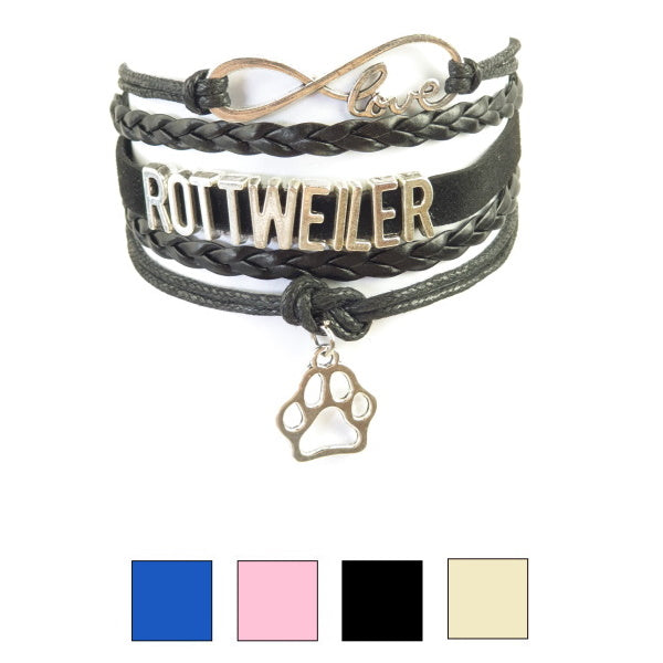 Infinity Love Rottweiler Jewellery BraceletDoggyTopia