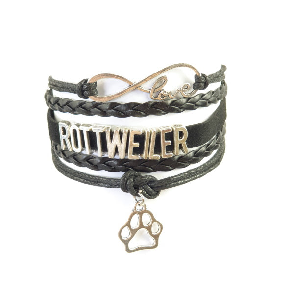 Infinity Love Rottweiler Jewellery BraceletDoggyTopia