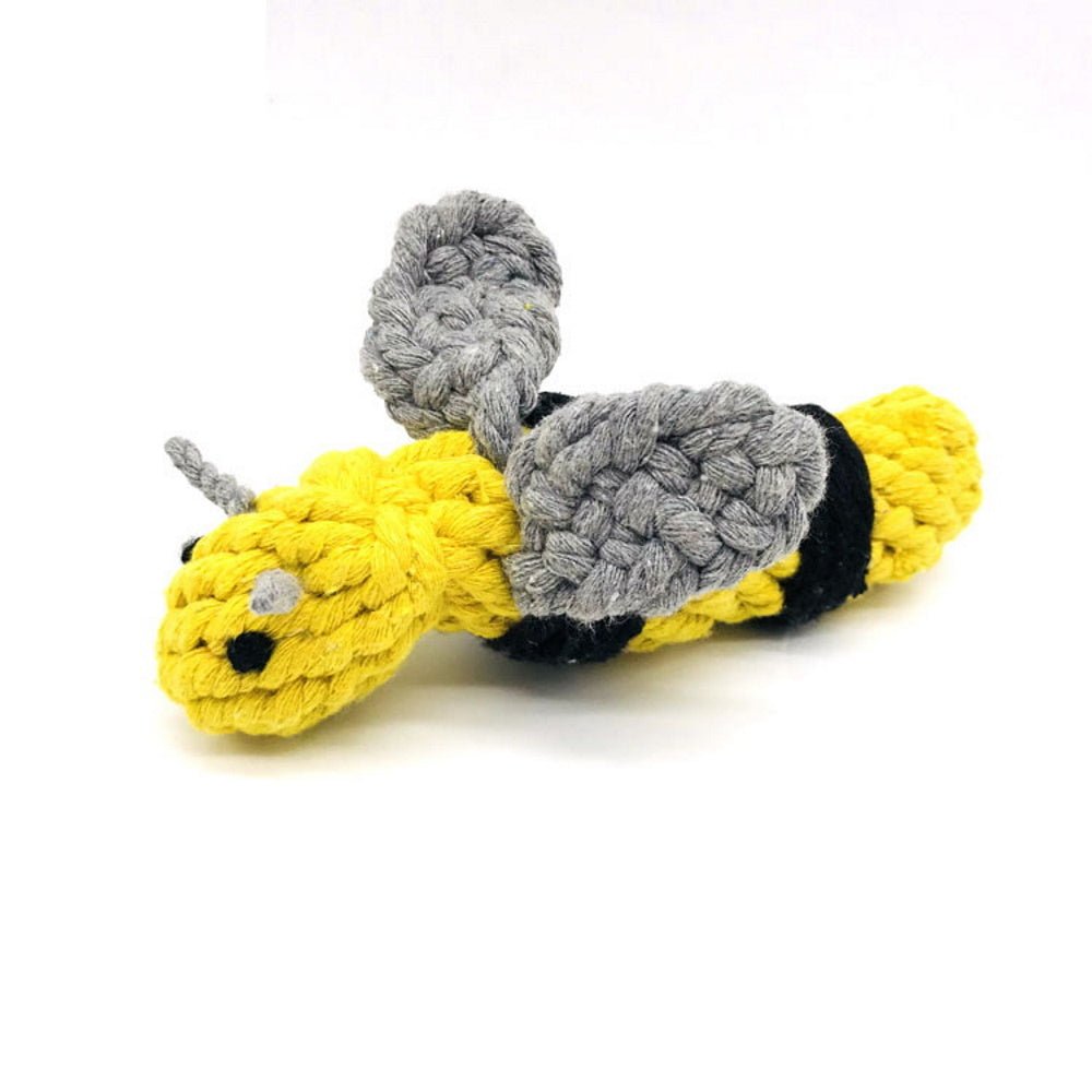 Bee Rope Dog Toy - Rope Toys from . at DoggyTopia