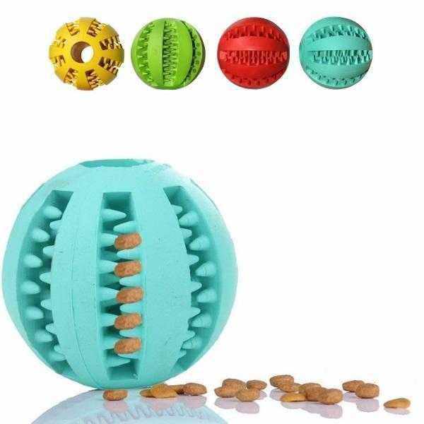 Dog Rubber Ball with Dental Treat made from Non Toxic MaterialDoggyTopia