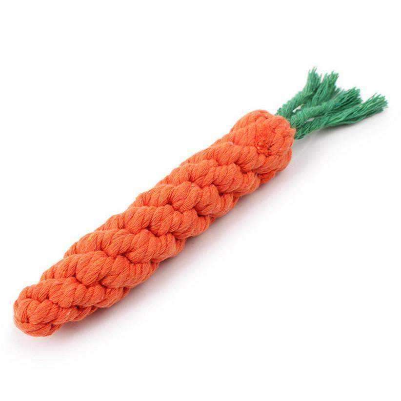 Carrot Rope Dog Toy - Rope Toys from . at DoggyTopia